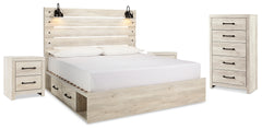 Furniture City Laplace - Ashley Furniture - Cambeck King Panel Bed with Storage, Chest and 2 Nightstands - King Panel Bed with Storage, Chest and 2 Nightstands - B192B80