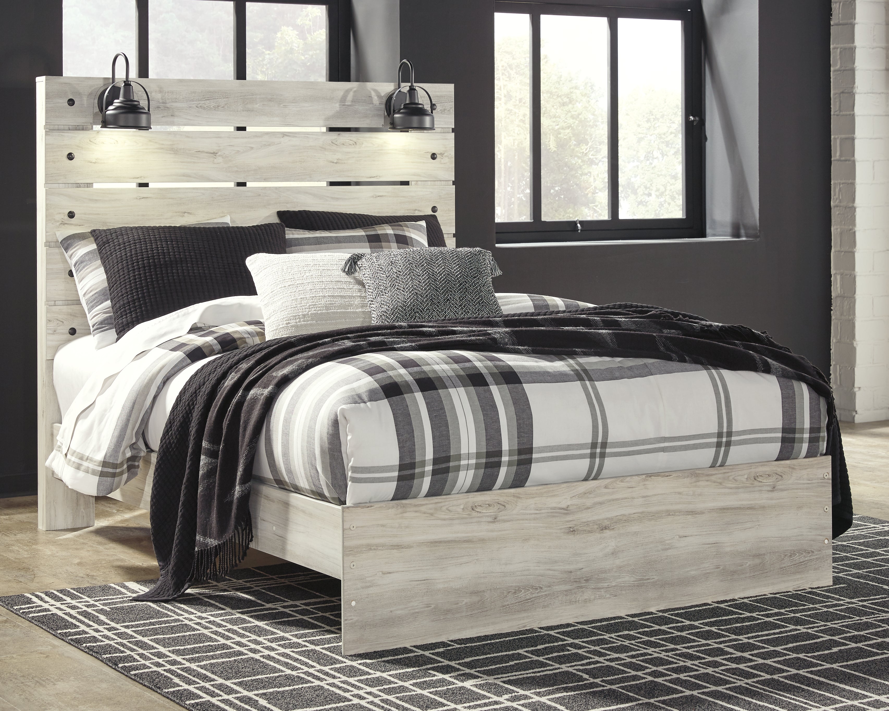Furniture City Laplace - Ashley Furniture - Cambeck Bedroom - Queen Panel Bed / Whitewash - B192B4
