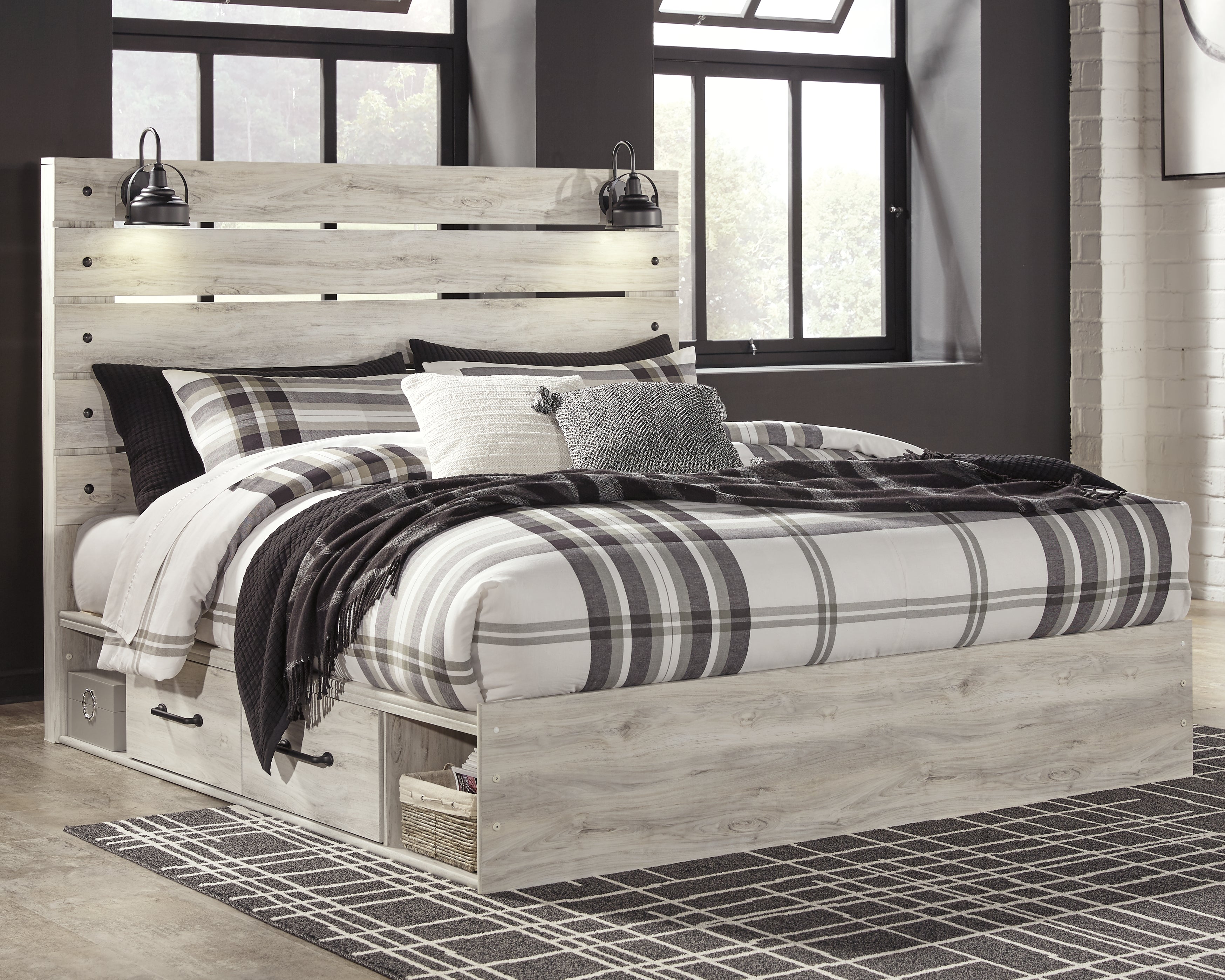 Furniture City Laplace - Ashley Furniture - Cambeck Bedroom - King Panel Bed with 2 Storage Drawers - B192B19