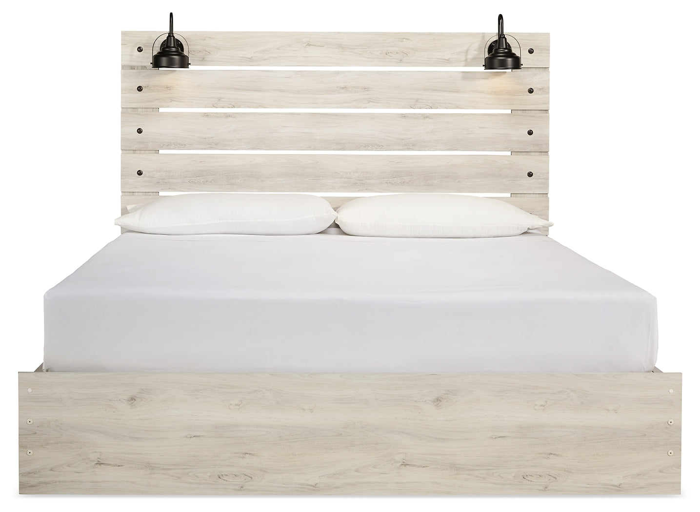 Furniture City Laplace - Ashley Furniture - Cambeck Bedroom - King Panel Bed with 2 Storage Drawers / Whitewash - B192B19