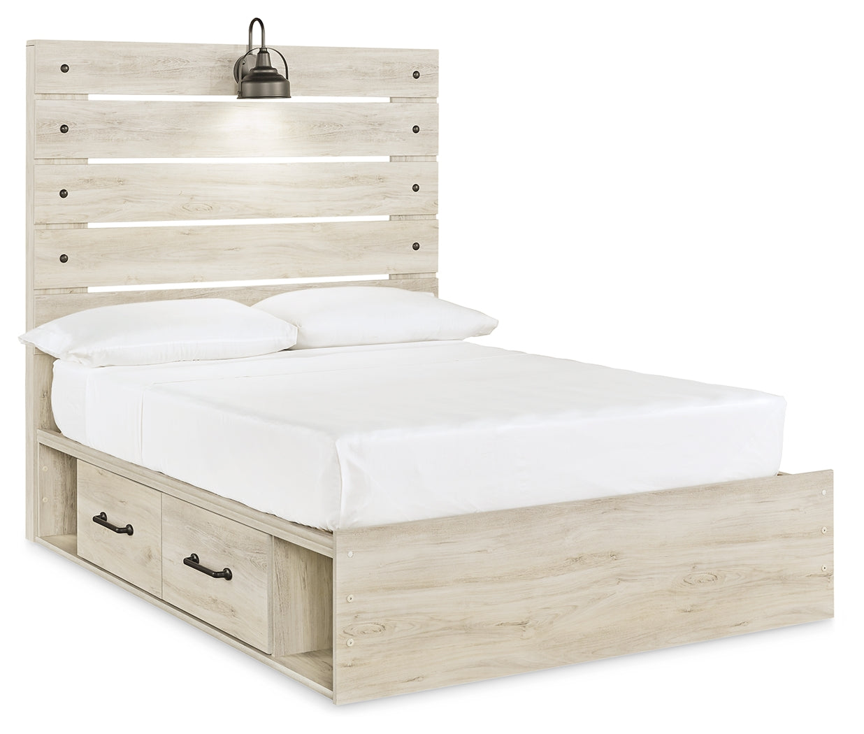 Furniture City Laplace - Ashley Furniture - Cambeck Bedroom - Full Panel Bed with 2 Storage Drawers / Whitewash - B192B16
