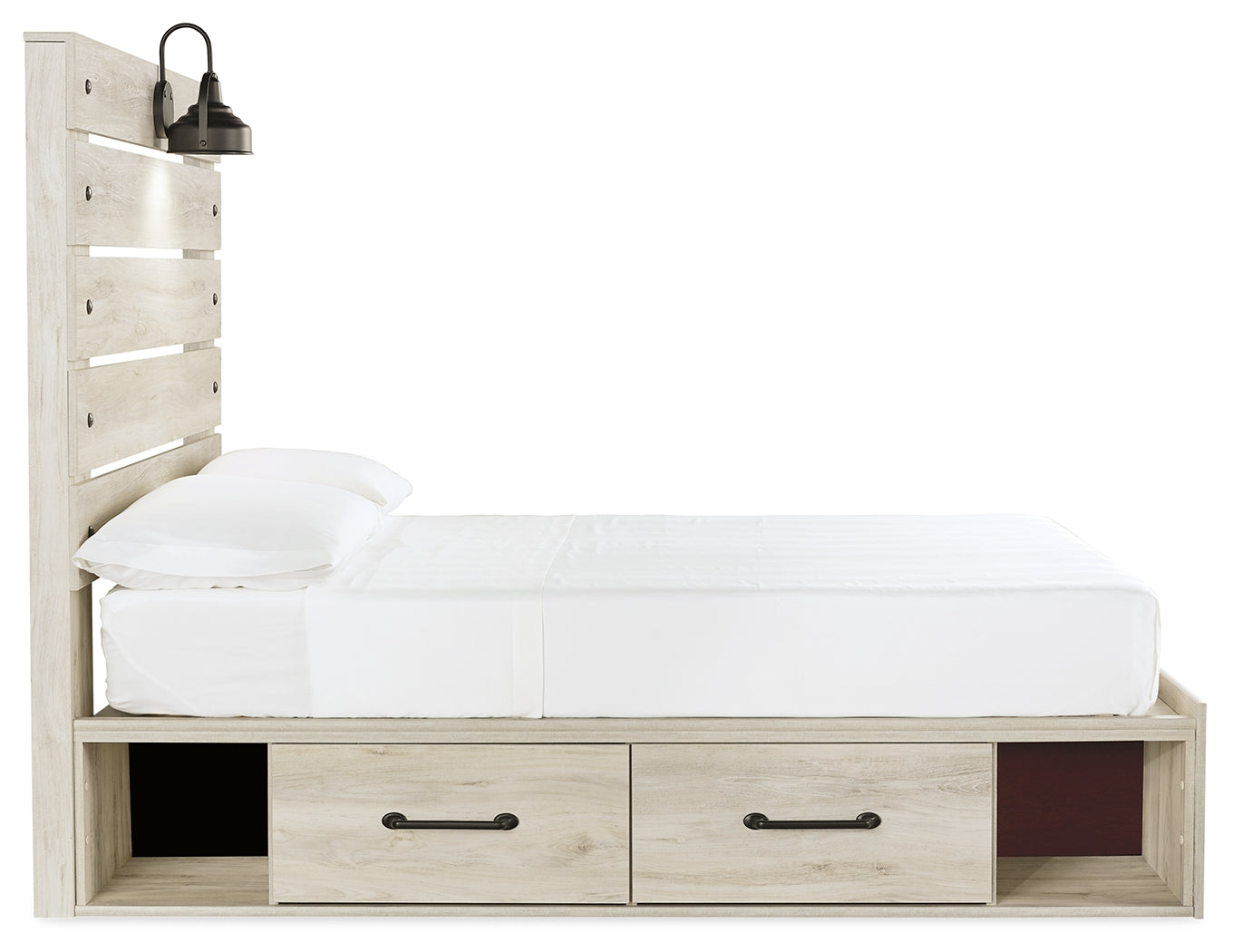 Furniture City Laplace - Ashley Furniture - Cambeck Bedroom - Full Panel Bed with 2 Storage Drawers / Whitewash - B192B16