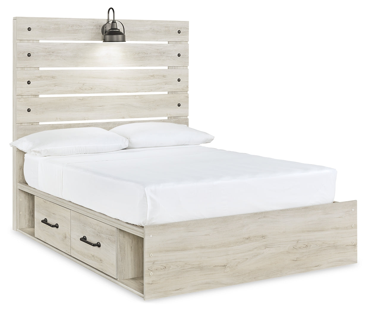 Furniture City Laplace - Ashley Furniture - Cambeck Bedroom - Full Panel Bed with 4 Storage Drawers / Whitewash - B192B34