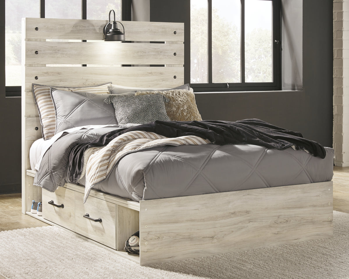 Furniture City Laplace - Ashley Furniture - Cambeck Full Panel Bed with 4 Storage Drawers - Full Panel Bed with 4 Storage Drawers - B192B34