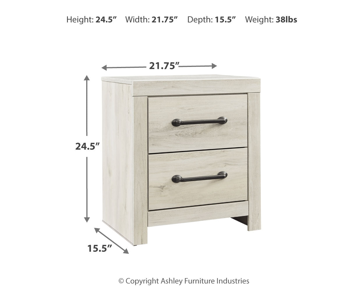 Furniture City Laplace - Ashley Furniture - Cambeck Bedroom - King Panel Bed with 2 Storage Drawers / Whitewash - B192B19