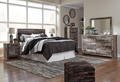 Furniture City Laplace - Ashley Furniture - Derekson Bedroom - King Panel Bed with 4 Storage Drawers / Multi Gray - B200B19