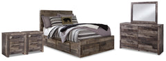 Furniture City Laplace - Ashley Furniture - Derekson Full Panel Storage Bed, Dresser, Mirror and 2 Nightstands - Full Panel Storage Bed, Dresser, Mirror and 2 Nightstands - B200B75
