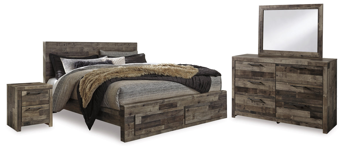 Furniture City Laplace - Ashley Furniture - Derekson King Storage Bed, Dresser, Mirror and 2 Nightstands - King Storage Bed, Dresser, Mirror and 2 Nightstands - B200B64