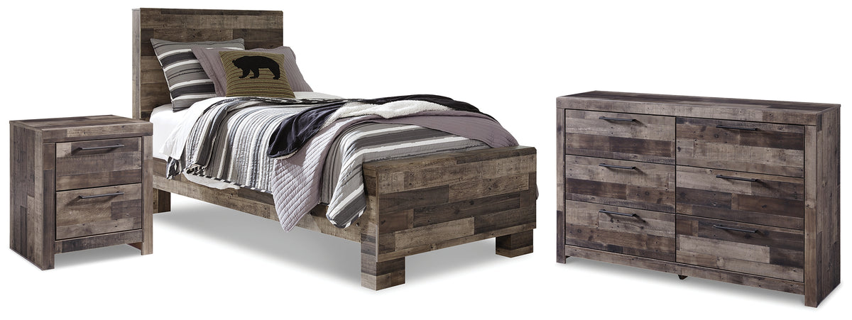 Furniture City Laplace - Ashley Furniture - Derekson Twin Panel Bed, Dresser and Nightstand - Twin Panel Bed, Dresser and Nightstand - B200B68