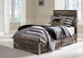 Furniture City Laplace - Ashley Furniture - Derekson Bedroom - Twin Panel Bed with 2 Storage Drawers - B200B20