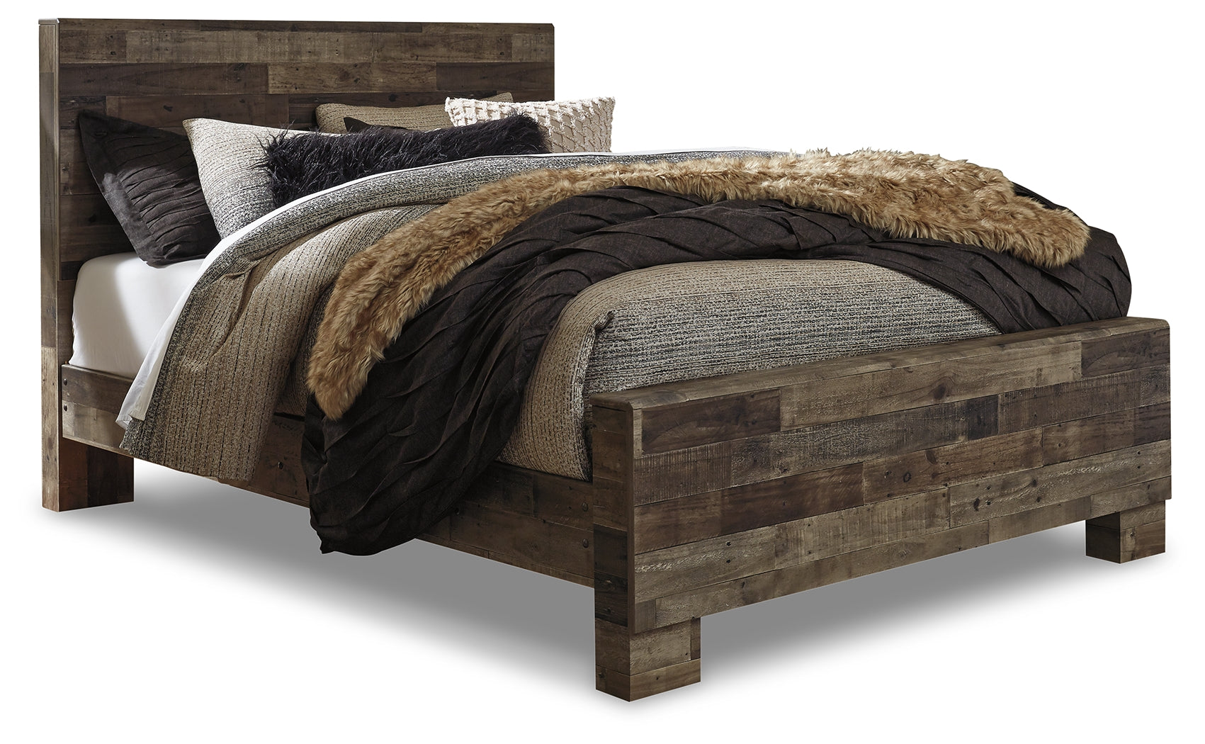 Furniture City Laplace - Ashley Furniture - Derekson Bedroom - Queen Panel Bed / Multi Gray - B200B6