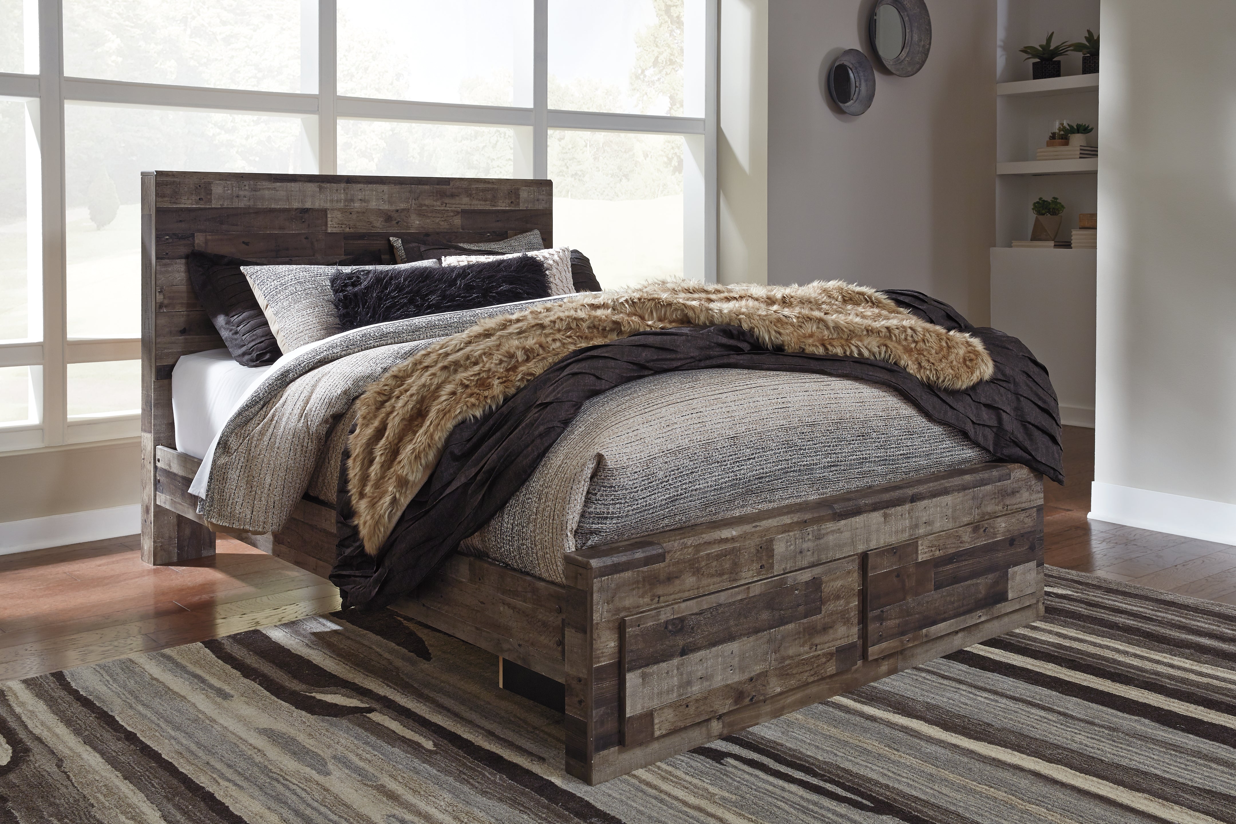 Furniture City Laplace - Ashley Furniture - Derekson Bedroom - Queen Panel Bed with 2 Storage Drawers - B200B13