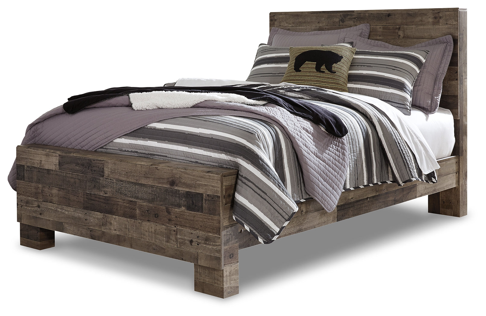 Furniture City Laplace - Ashley Furniture - Derekson Bedroom - Full Panel Bed / Multi Gray - B200B4