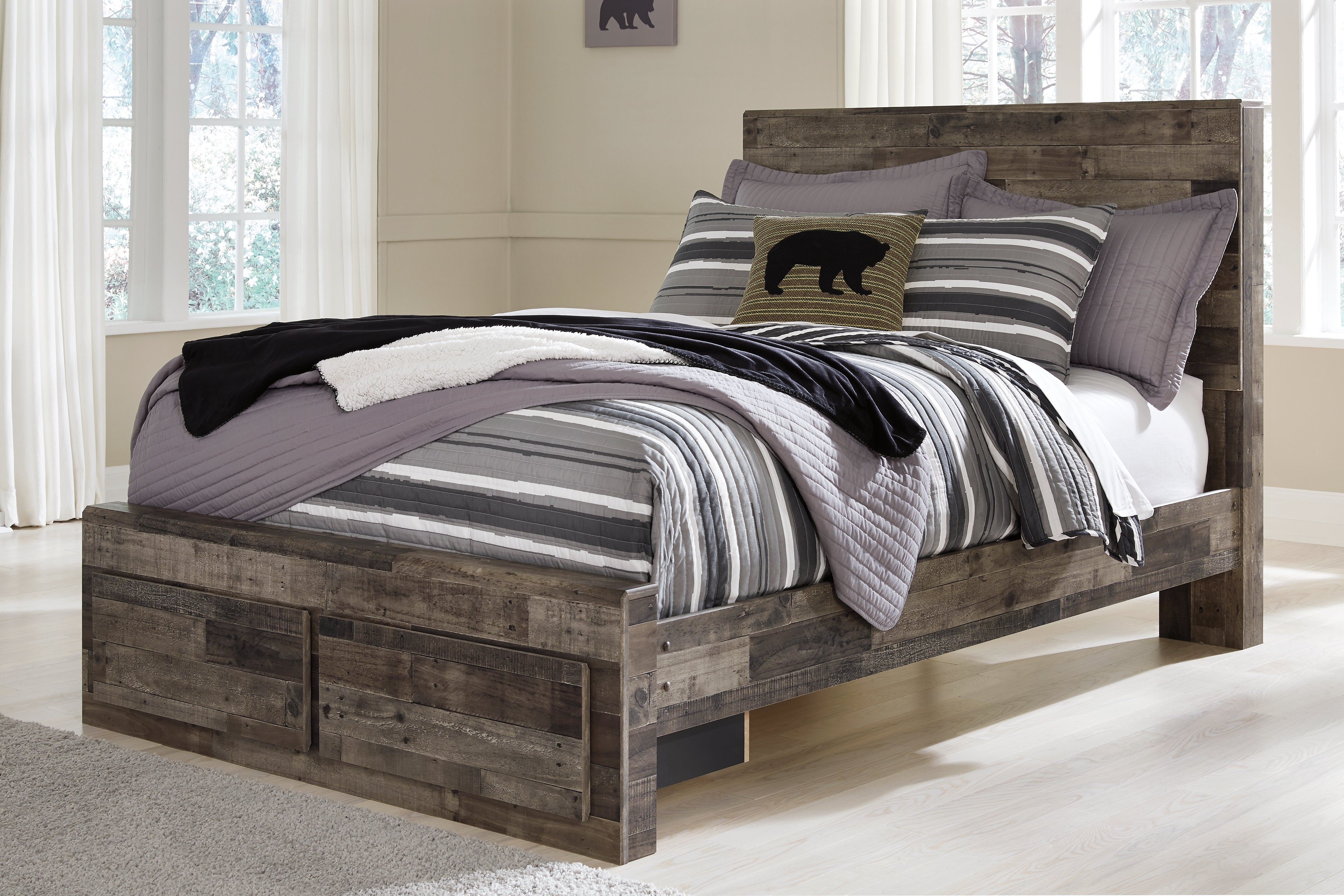 Furniture City Laplace - Ashley Furniture - Derekson Bedroom - Full Panel Bed with 2 Storage Drawers - B200B16