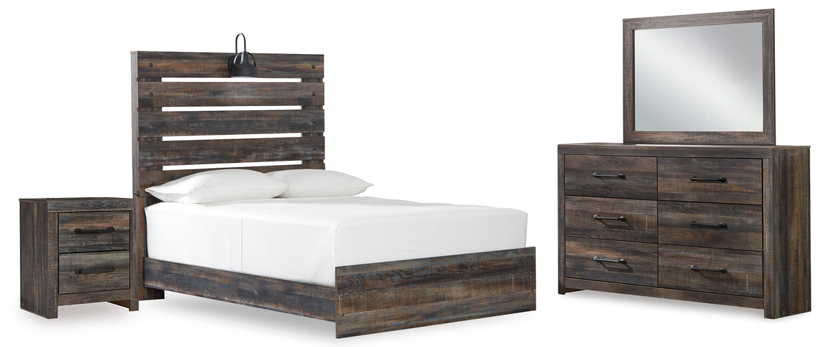 Furniture City Laplace - Ashley Furniture - Drystan Full Panel Bed, Dresser, Mirror, and Nightstand - Full Panel Bed, Dresser, Mirror, and Nightstand - B211B60