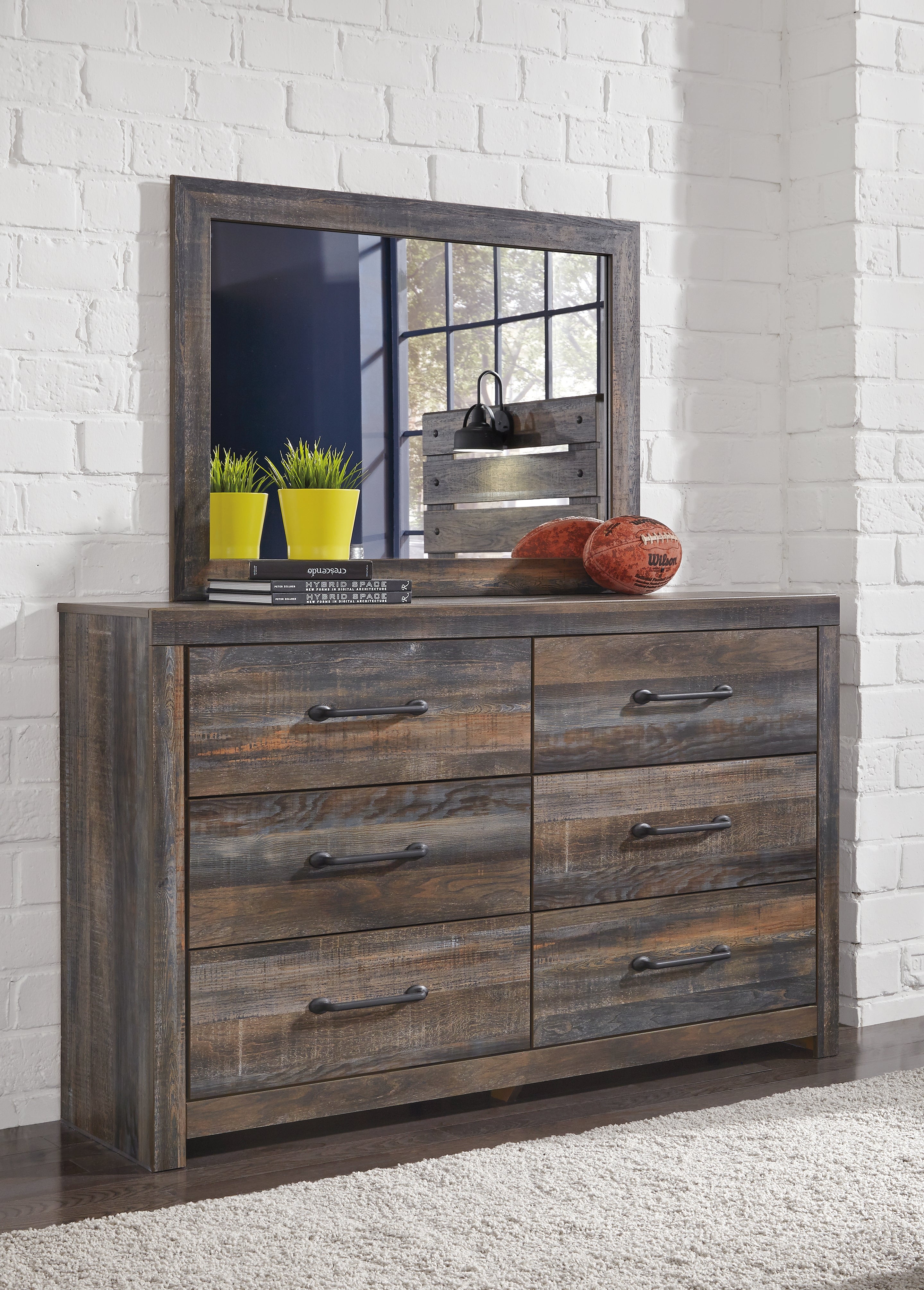 Furniture City Laplace - Ashley Furniture - Drystan Bedroom - Six Drawer Dresser / Multi - B211-31