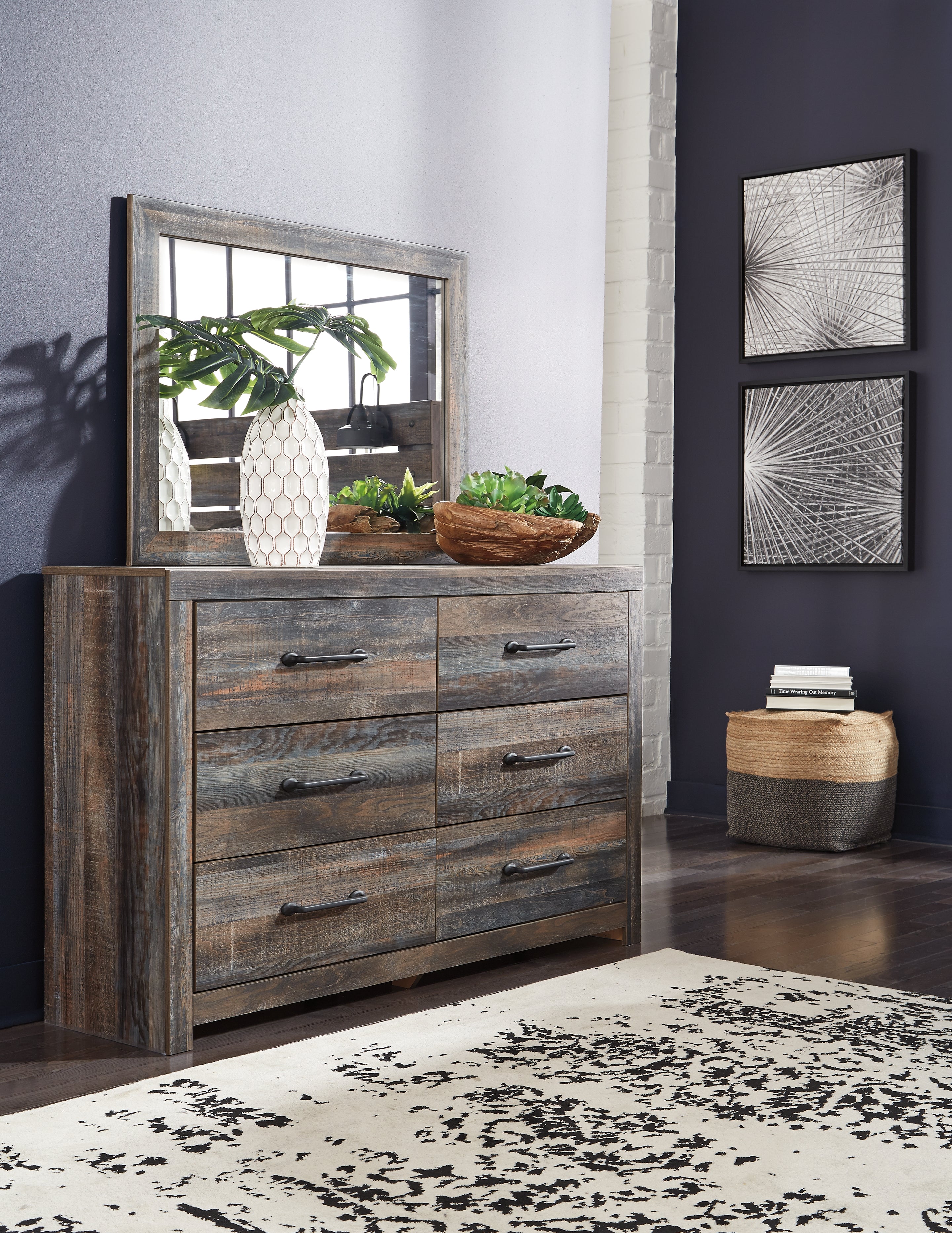 Furniture City Laplace - Ashley Furniture - Drystan Bedroom - Dresser and Mirror / Multi - B211B1