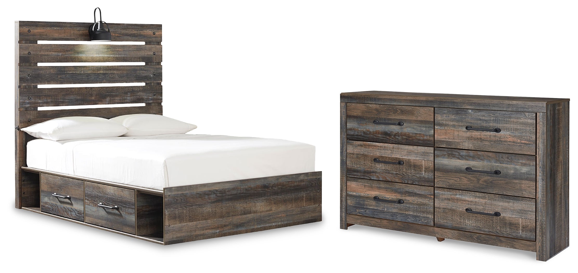 Furniture City Laplace - Ashley Furniture - Drystan Full Panel Storage Bed and Dresser - Full Panel Storage Bed and Dresser - B211B97