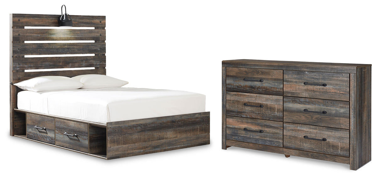 Furniture City Laplace - Ashley Furniture - Drystan Full Panel Storage Bed and Dresser - Full Panel Storage Bed and Dresser - B211B97