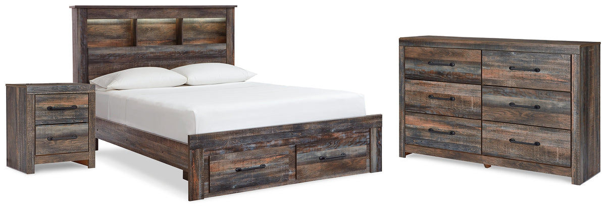 Furniture City Laplace - Ashley Furniture - Drystan Full Bookcase Bed, Dresser and Nightstand - Full Bookcase Bed, Dresser and Nightstand - B211B70