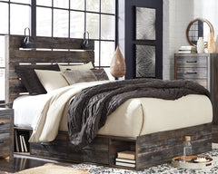 Furniture City Laplace - Ashley Furniture - Drystan Bedroom - Queen Panel Bed with 2 Storage Drawers / Multi - B211B10