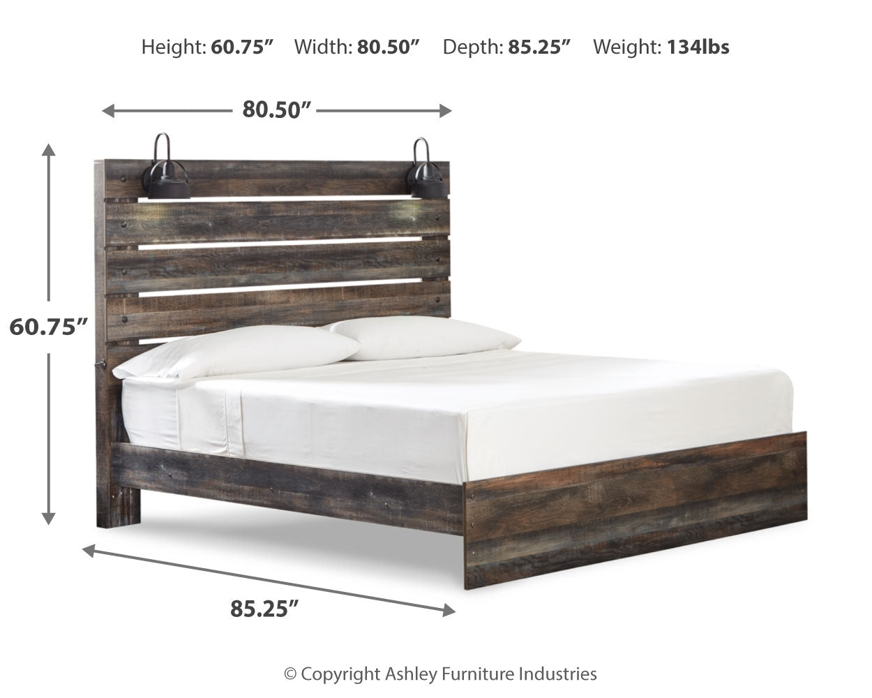 Furniture City Laplace - Ashley Furniture - Drystan Bedroom - King Panel Bed / Multi - B211B14