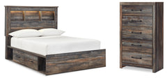 Furniture City Laplace - Ashley Furniture - Drystan Full Bookcase Storage Bed and Chest - Full Bookcase Storage Bed and Chest - B211B88