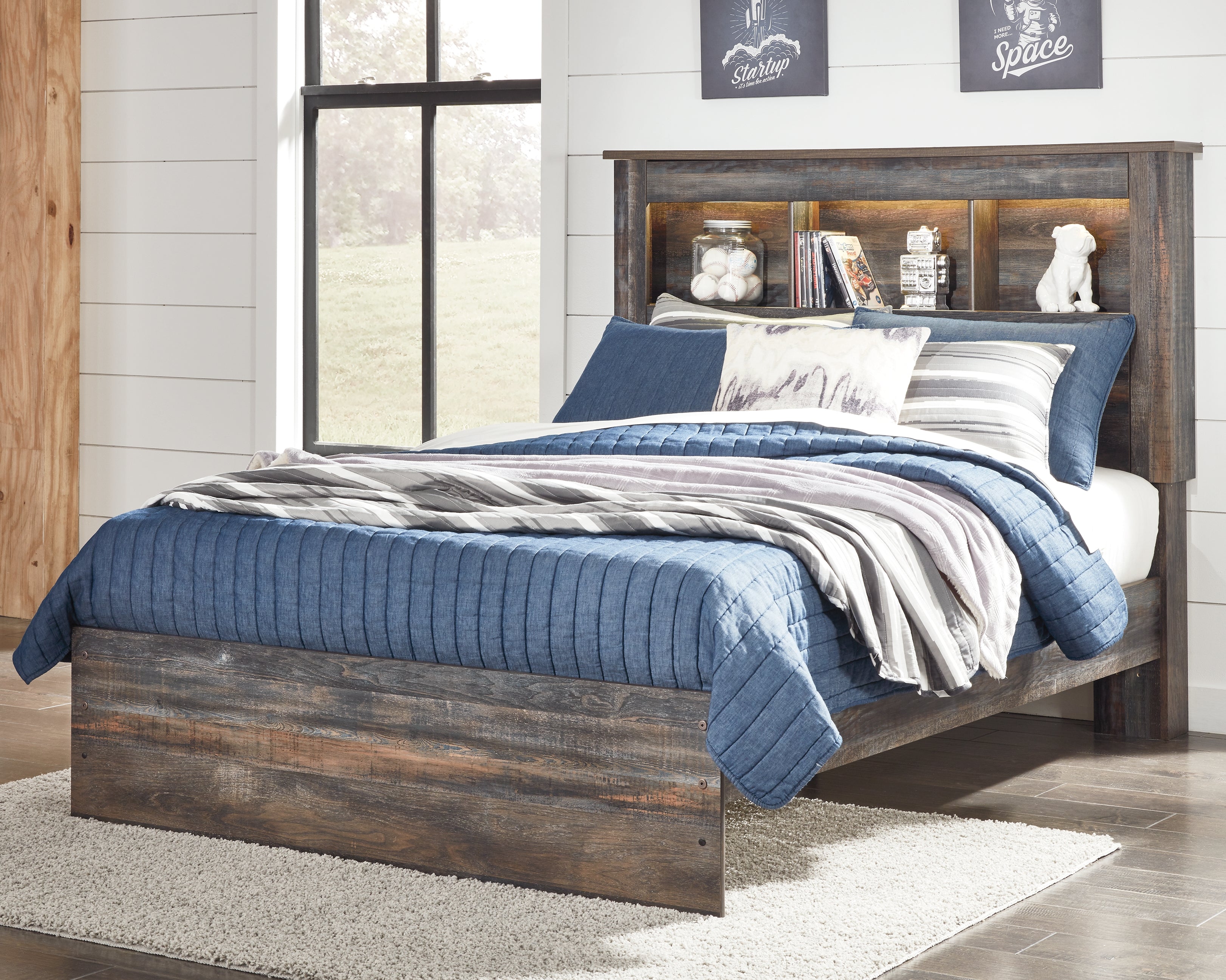 Furniture City Laplace - Ashley Furniture - Drystan Bedroom - Full Bookcase Bed - B211B46