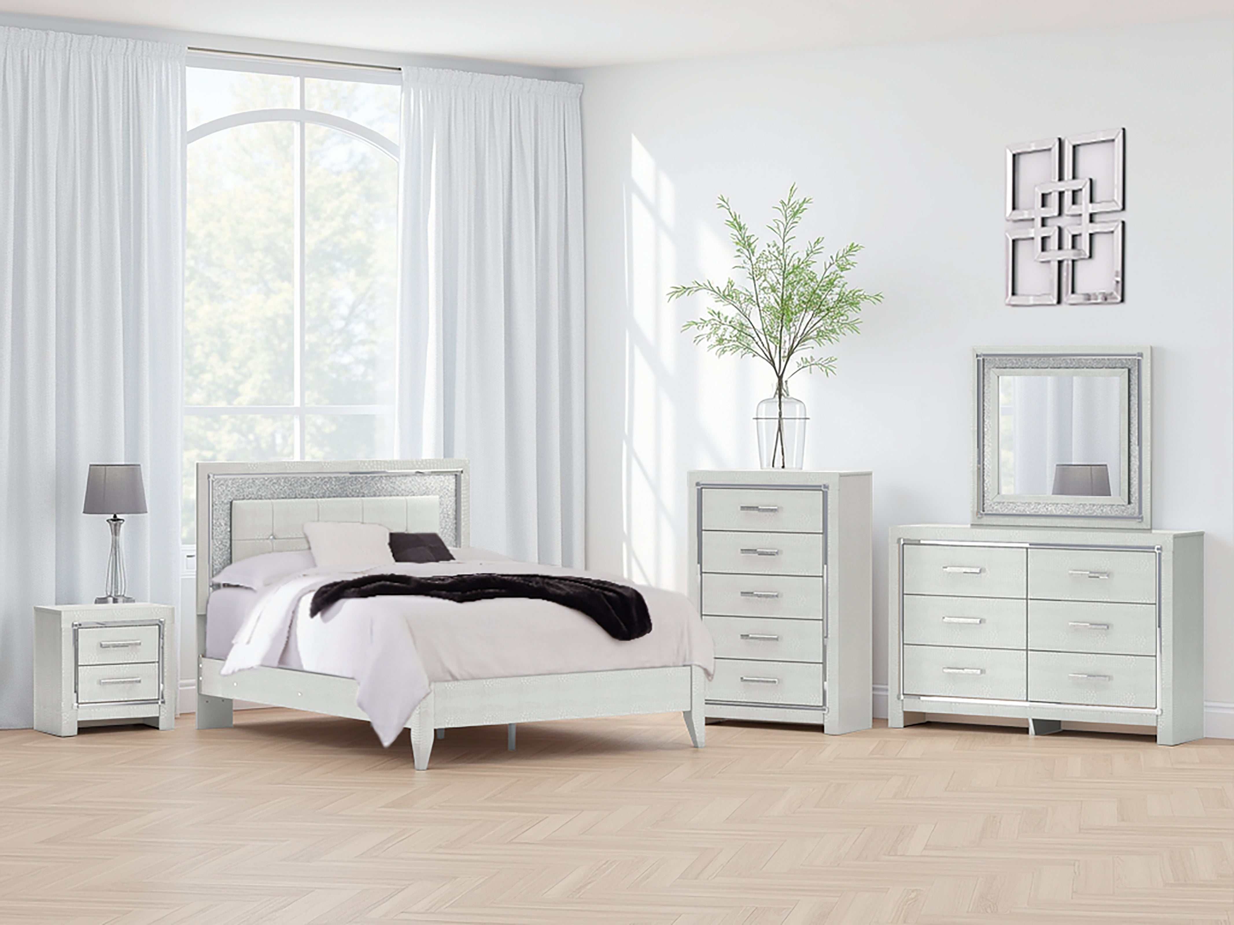 Furniture City Laplace - Ashley Furniture - Zyniden Bedroom - Queen Upholstered Panel Bed - B2114B2