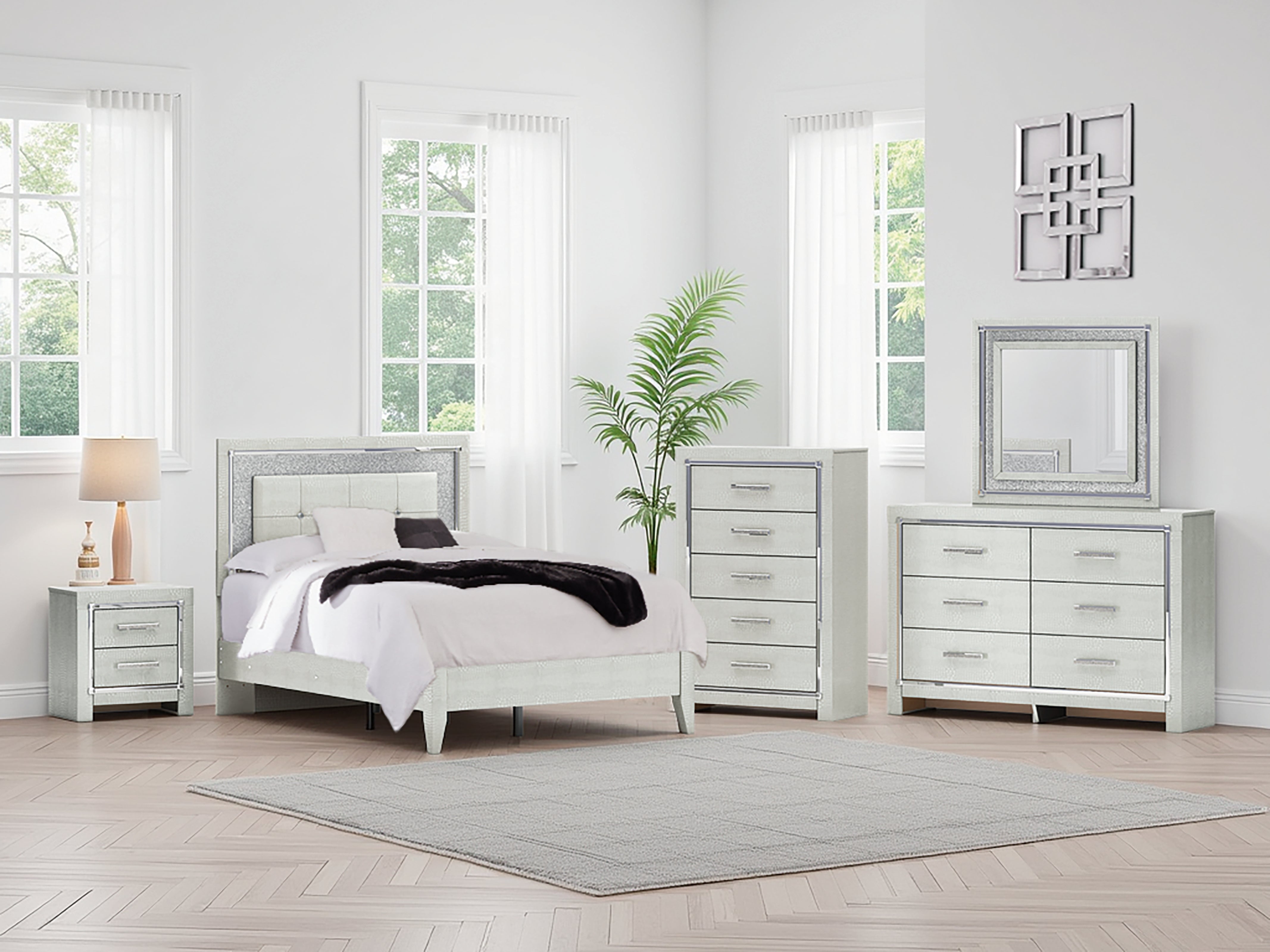 Furniture City Laplace - Ashley Furniture - Zyniden Bedroom - Full Upholstered Panel Bed - B2114B4