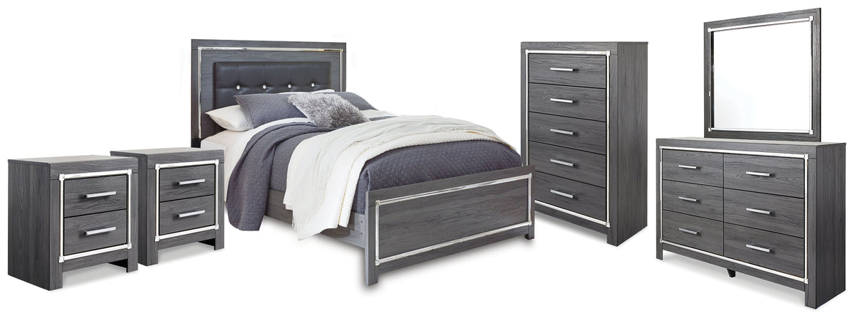 Furniture City Laplace - Ashley Furniture - Lodanna Queen Panel Bed, Dresser, Mirror, Chest and 2 Nightstands - Queen Panel Bed, Dresser, Mirror, Chest and 2 Nightstands - B214B49