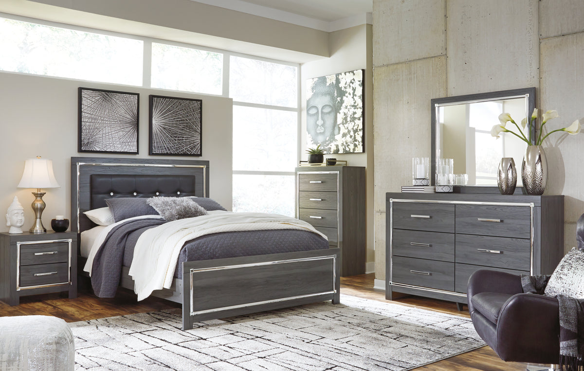 Furniture City Laplace - Ashley Furniture - Lodanna Queen Upholstered Panel Bed, Dresser, Mirror and 2 Nightstands - Queen Upholstered Panel Bed, Dresser, Mirror and 2 Nightstands - B214B36