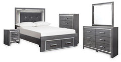 Furniture City Laplace - Ashley Furniture - Lodanna Full Storage Bed, Dresser, Mirror, Chest and Nightstand - Full Storage Bed, Dresser, Mirror, Chest and Nightstand - B214B59