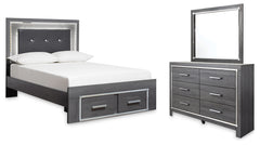 Lodanna Full Storage Bed, Dresser and Mirror