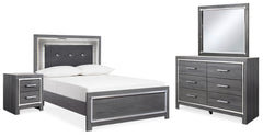 Furniture City Laplace - Ashley Furniture - Lodanna Full Upholstered Panel Bed, Dresser, Mirror, and Nightstand - Full Upholstered Panel Bed, Dresser, Mirror, and Nightstand - B214B22