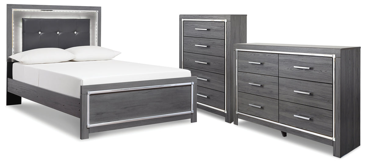 Furniture City Laplace - Ashley Furniture - Lodanna Full Panel Bed, Dresser and Chest - Full Panel Bed, Dresser and Chest - B214B52