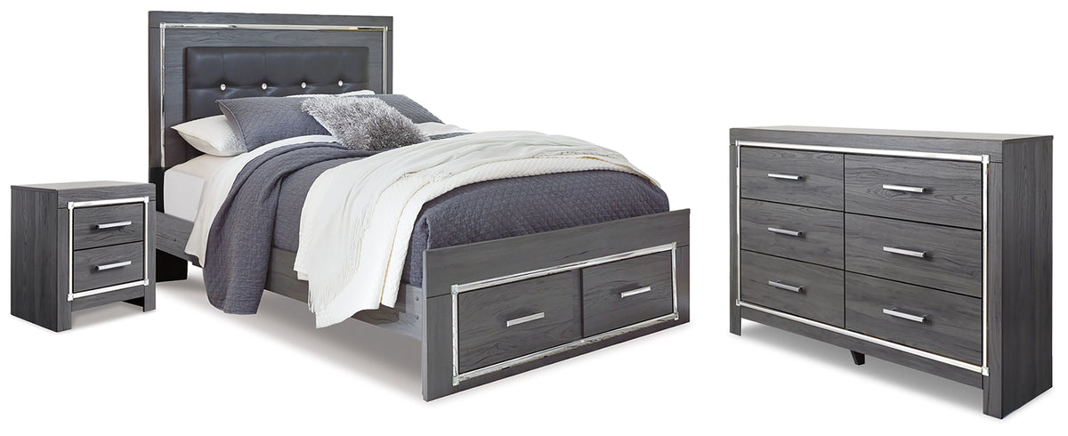 Furniture City Laplace - Ashley Furniture - Lodanna Queen Storage Bed, Dresser and Nightstand - Queen Storage Bed, Dresser and Nightstand - B214B53