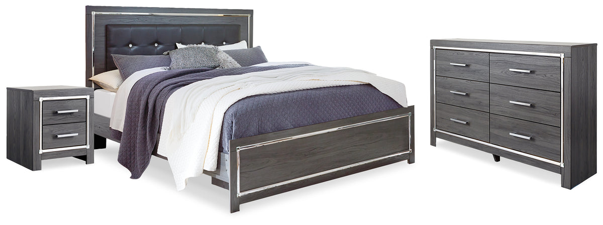 Furniture City Laplace - Ashley Furniture - Lodanna King Upholstered Panel Bed, Dresser and Nightstand - King Upholstered Panel Bed, Dresser and Nightstand - B214B27