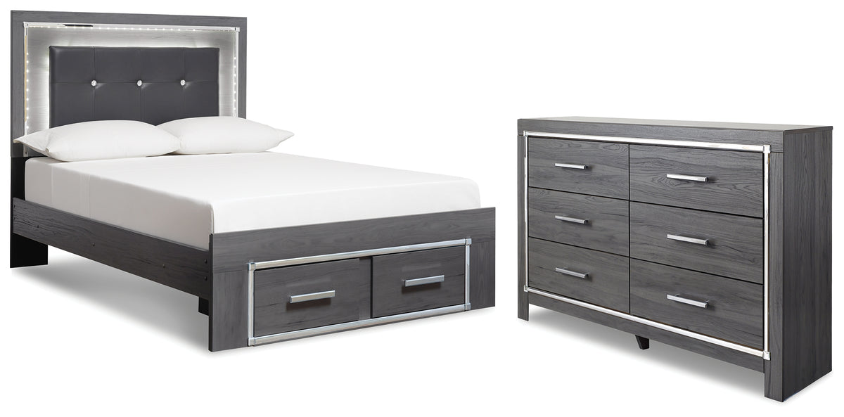 Furniture City Laplace - Ashley Furniture - Lodanna Full Panel Storage Bed and Dresser - Full Panel Storage Bed and Dresser - B214B48
