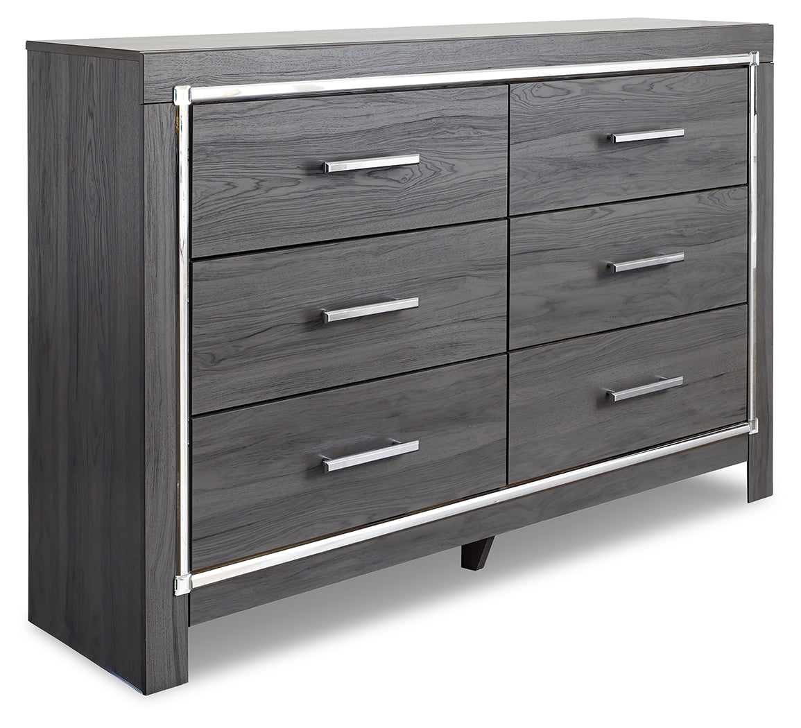 Furniture City Laplace - Ashley Furniture - Lodanna Bedroom - Dresser and Mirror / Gray - B214B1