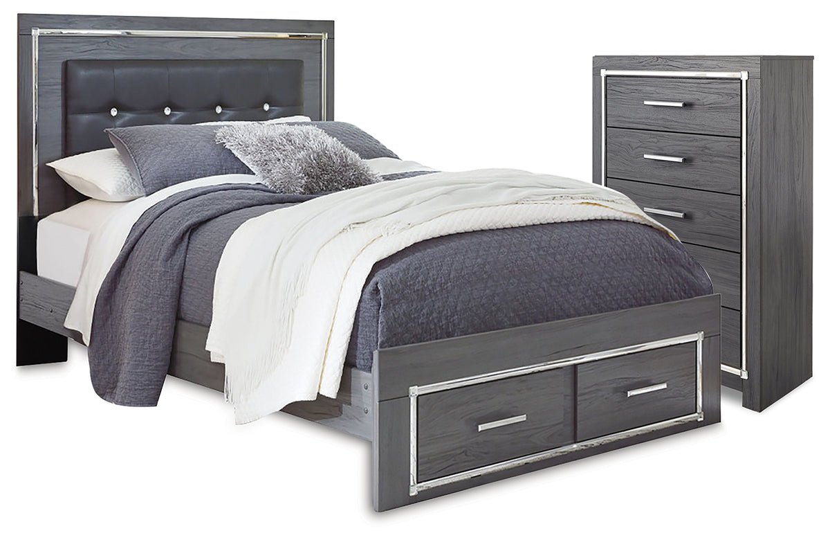 Furniture City Laplace - Ashley Furniture - Lodanna Queen Panel Storage Bed and Chest - Queen Panel Storage Bed and Chest - B214B55