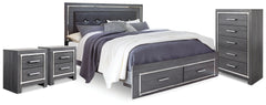 Furniture City Laplace - Ashley Furniture - Lodanna King Storage Bed, Chest and 2 Nightstands - King Storage Bed, Chest and 2 Nightstands - B214B47