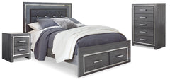 Furniture City Laplace - Ashley Furniture - Lodanna Queen Storage Bed, Chest and Nightstand - Queen Storage Bed, Chest and Nightstand - B214B41