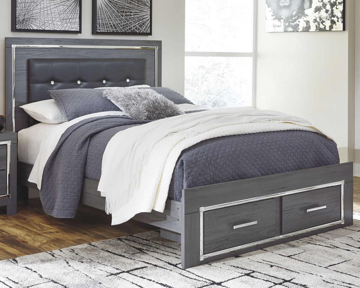 Furniture City Laplace - Ashley Furniture - Lodanna Queen Panel Bed with 2 Storage Drawers - Queen Panel Bed with 2 Storage Drawers - B214B3