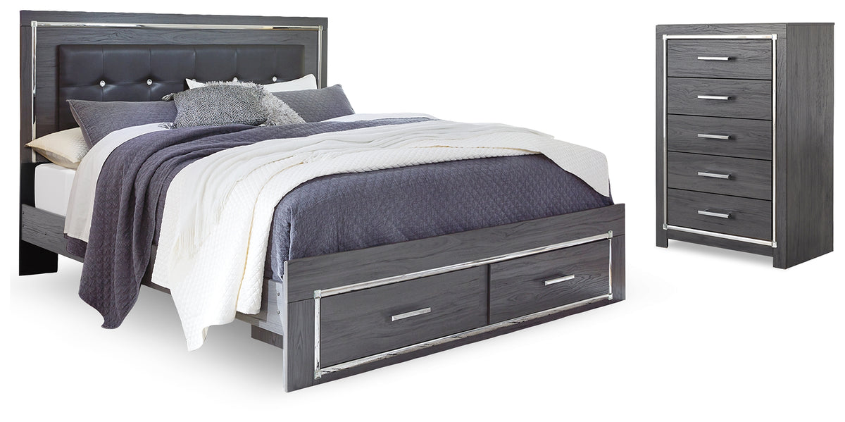 Furniture City Laplace - Ashley Furniture - Lodanna King Storage Bed and Chest - King Storage Bed and Chest - B214B42