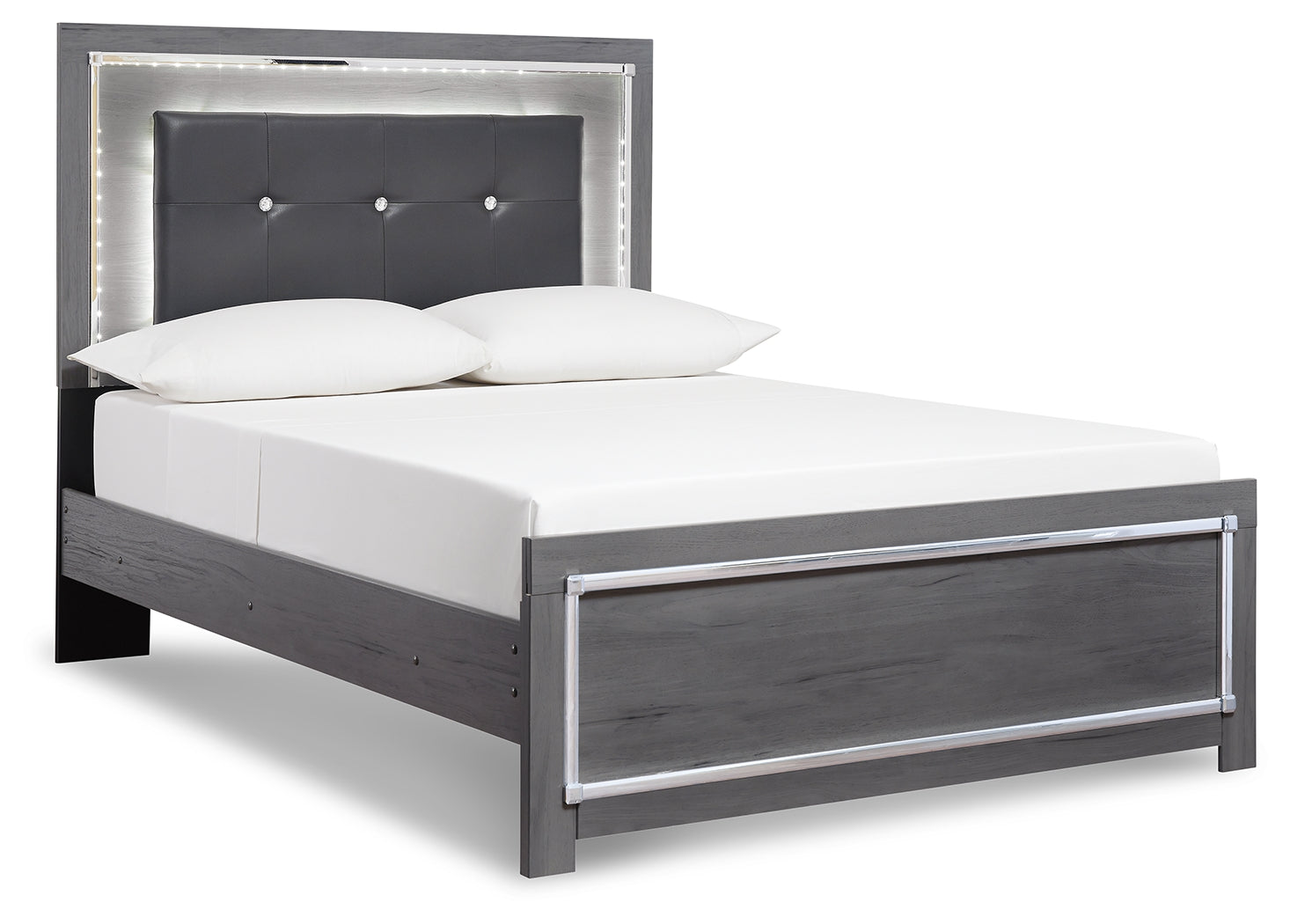 Furniture City Laplace - Ashley Furniture - Lodanna Bedroom - Queen Panel Bed / Gray - B214B14