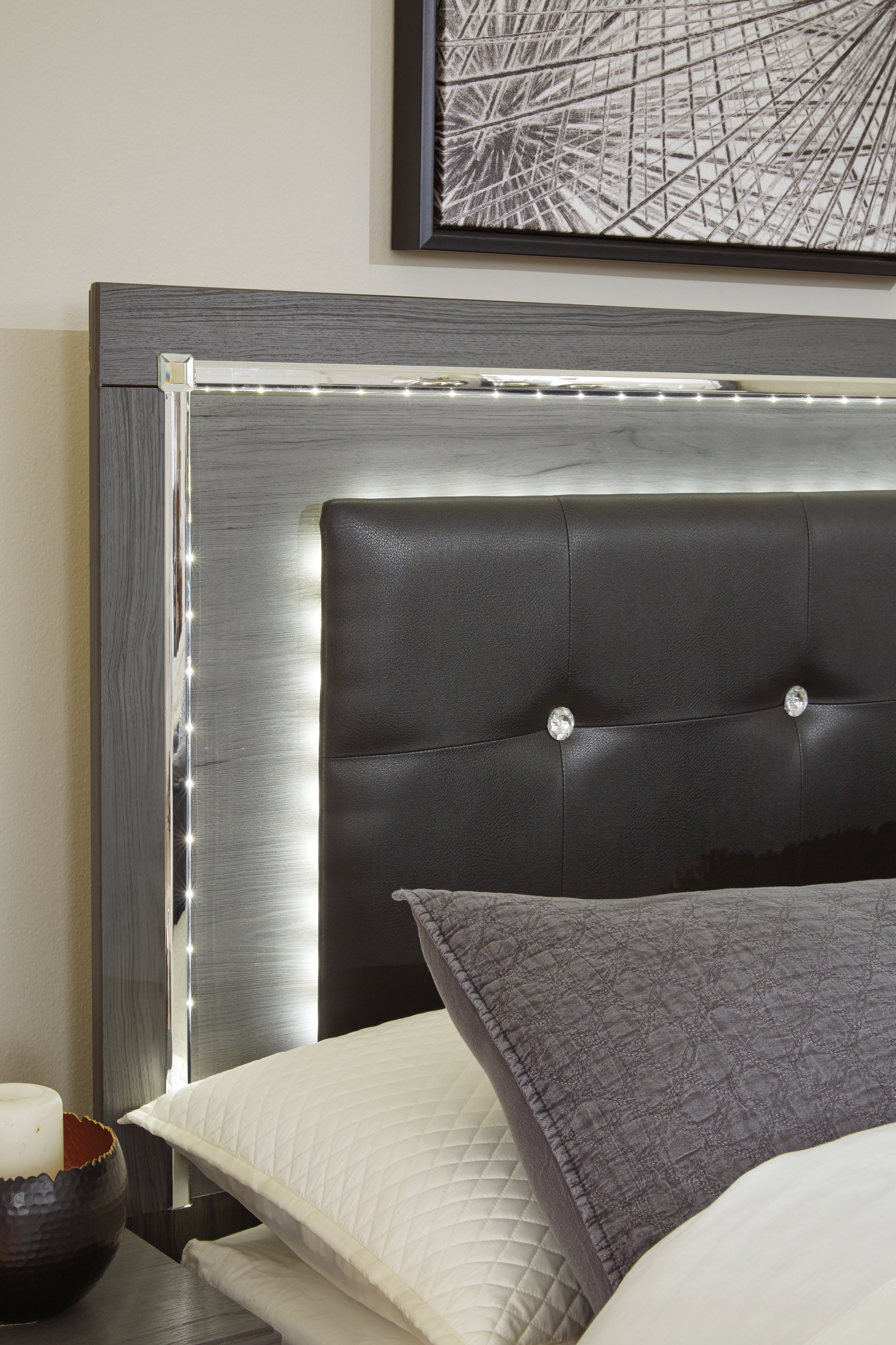 Furniture City Laplace - Ashley Furniture - Lodanna Bedroom - Full Panel Bed with 2 Storage Drawers / Gray - B214B5