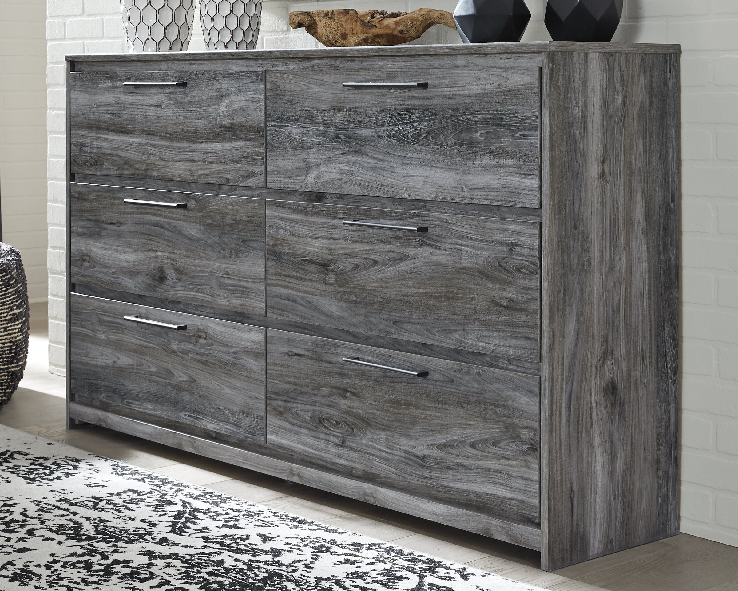 Furniture City Laplace - Ashley Furniture - Baystorm Bedroom - Six Drawer Dresser / Gray - B221-31