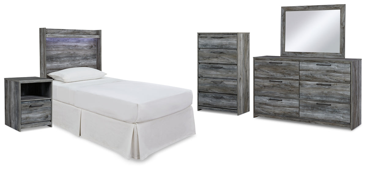 Furniture City Laplace - Ashley Furniture - Baystorm Twin Panel Headboard Bed, Dresser, Mirror and Nightstand - Twin Panel Headboard Bed, Dresser, Mirror and Nightstand - B221B74
