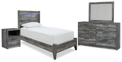 Furniture City Laplace - Ashley Furniture - Baystorm Twin Panel Bed, Dresser, Mirror and Nightstand - Twin Panel Bed, Dresser, Mirror and Nightstand - B221B61